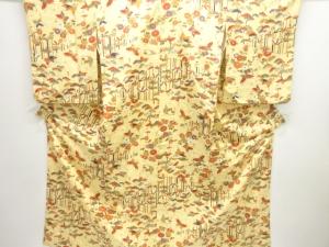 蝶に松竹梅模様小紋着物